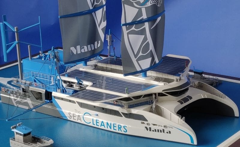 Maquette du bateau-usine Le Manta - The SeaCleaners