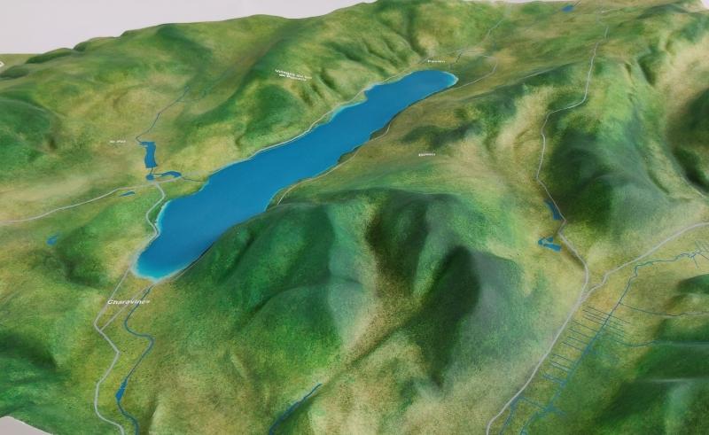 Maquette topographique du site du Lac de Paladru